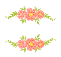 Aquarell Blumen- Kranz Strauß png
