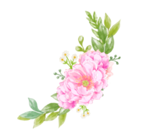 Watercolor floral wreath bouquet png