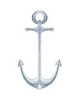 Watercolor hand drawn of anchor png