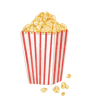 pop corn movie symbol watercolor png