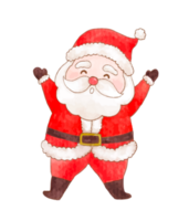 watercolor character of Santa Claus png