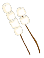 Campfire marshmallow skewers png
