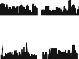 City Silhouette Vector city silhouette set. For design Decoration and illustration.Vector Pro