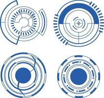 Futuristic Circle Hud. Futuristic Abstract HUD. Good for game UI. Circle elements for data infographics. Vector Illustration