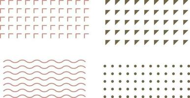 Memphis Geometric Asset, minimal graphic geometric elements dot. Vector dotted designs.