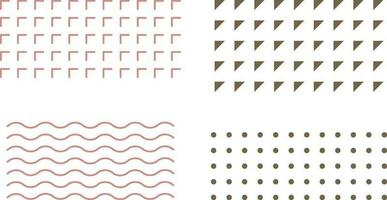 Memphis Geometric Asset, minimal graphic geometric elements dot. Vector dotted designs.