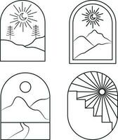 Frame Bohemian Set. Vector Bohemian Borders for Creating Logos, Postcards, Posters, Menus, Invitations, Social Media Posts and Stories