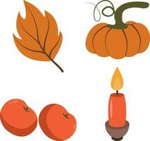 Happy Thanksgiving Day. traditional dinner meal concept setting with Happy Thanksgiving element vector