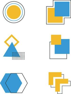 Geometric Background. Modern grid flyer with geometric shapes, geometric graphics and abstract background vector set. Vector illustration