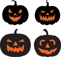 Halloween Pumpkin. on white background. Vector illustration