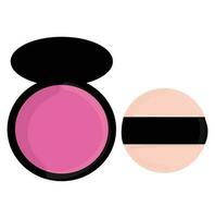 Blush Powder with Applicator Illustration vector