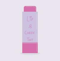 Lip And Cheek Tint Stick Free Vector