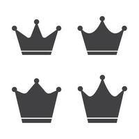 Crown icon set in trendy flat style isolated for web site design, logo and app. vector