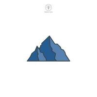 Mountain icon symbol vector illustration isolated on white background
