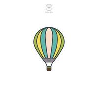 Hot Air Balloon icon symbol vector illustration isolated on white background