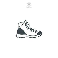 Hiking Boot icon symbol vector illustration isolated on white background