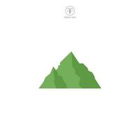 montaña icono símbolo vector ilustración aislado en blanco antecedentes