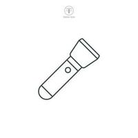 Torch Flashlight icon symbol vector illustration isolated on white background
