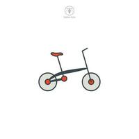 Bicycle icon symbol vector illustration isolated on white background