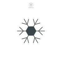 Snowflake icon symbol vector illustration isolated on white background