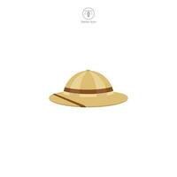 safari sombrero icono símbolo vector ilustración aislado en blanco antecedentes