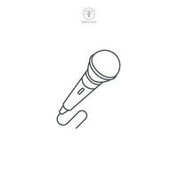 Microphone icon symbol vector illustration isolated on white background