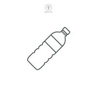 agua botella icono símbolo vector ilustración aislado en blanco antecedentes