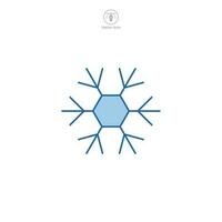 Snowflake icon symbol vector illustration isolated on white background