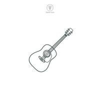 guitarra icono símbolo vector ilustración aislado en blanco antecedentes