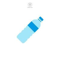agua botella icono símbolo vector ilustración aislado en blanco antecedentes