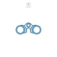 Binocular icon symbol vector illustration isolated on white background