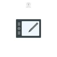 Graphic Tablet icon symbol vector illustration isolated on white background