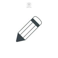 Pencil icon symbol vector illustration isolated on white background