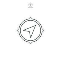 Compass icon symbol vector illustration isolated on white background