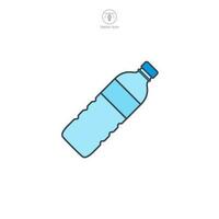 agua botella icono símbolo vector ilustración aislado en blanco antecedentes