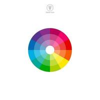 Color Wheel icon symbol vector illustration isolated on white background