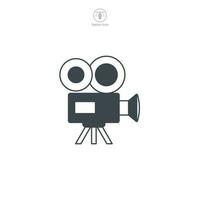 video camera icon symbol vector illustration isolated on white background