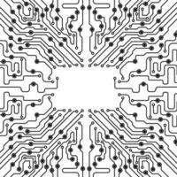 Abstract Vector High Tech Circuit Board Technology Background