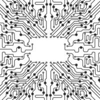 Abstract Vector High Tech Circuit Board Technology Background