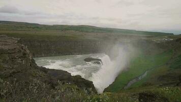 Waterfall Gullfoss in Iceland video