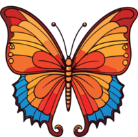 beauty butterfly  vector formatin pastel colors  AI Generative png