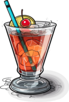 carino cocktail nel bianca sfondo ai generativo png