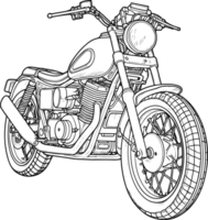 moto bicicleta dentro Preto ai generativo png