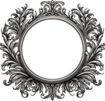 vintage vector frame  in victorian style  AI Generative png