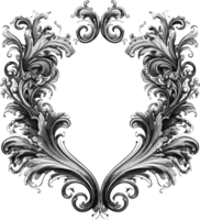 vintage vector frame  in victorian style  AI Generative png