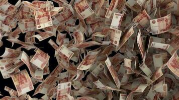 dynamisch Russisch Rubel Geld Rechnungen Überleitung von horizontal Seite zu Vertikale video