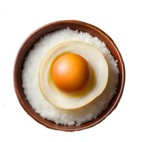 arroz con crudo huevo generativo con ai png