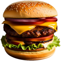 genießen das perfekt Burger generativ mit ai png