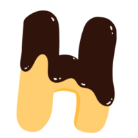 melting chocolate alphabet cookies png