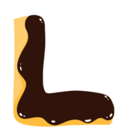 melting chocolate alphabet cookies png